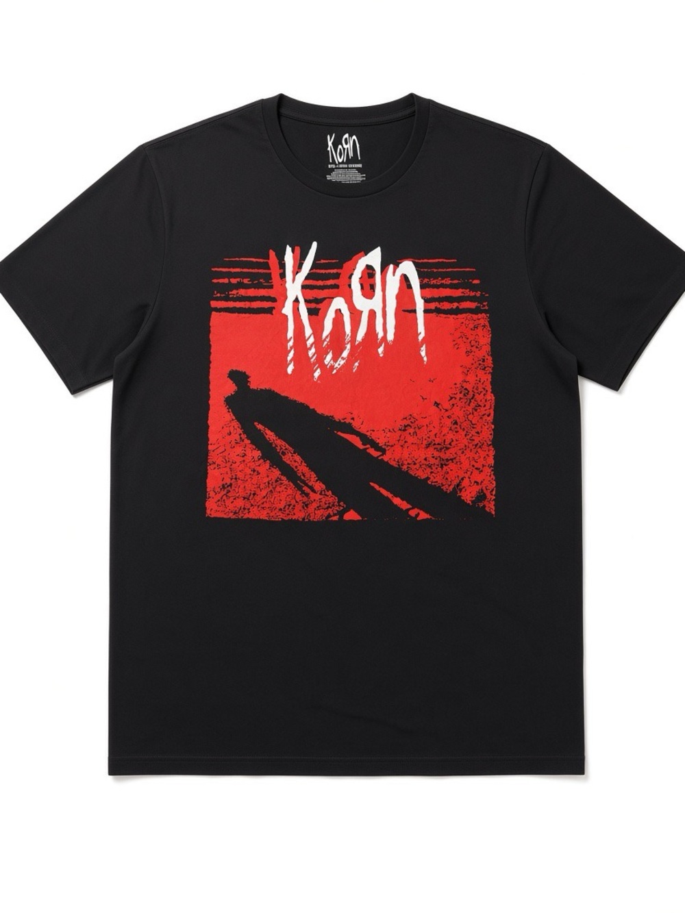Korn Logo Shadow Graphic Tee - Black/Red